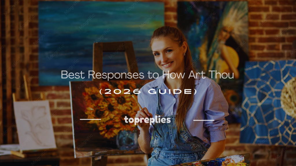 how to respond to how art thou