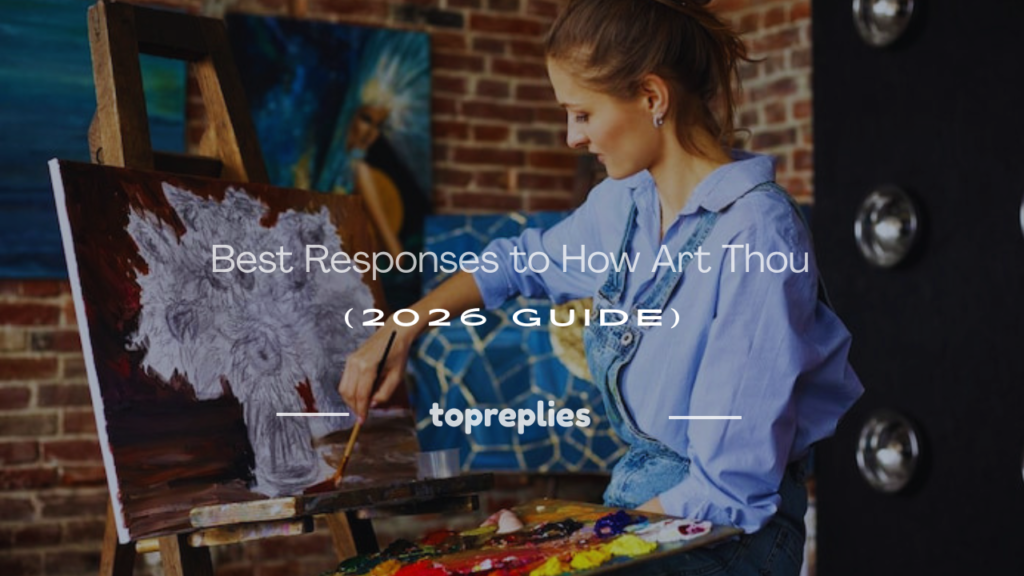 how to respond to how art thou