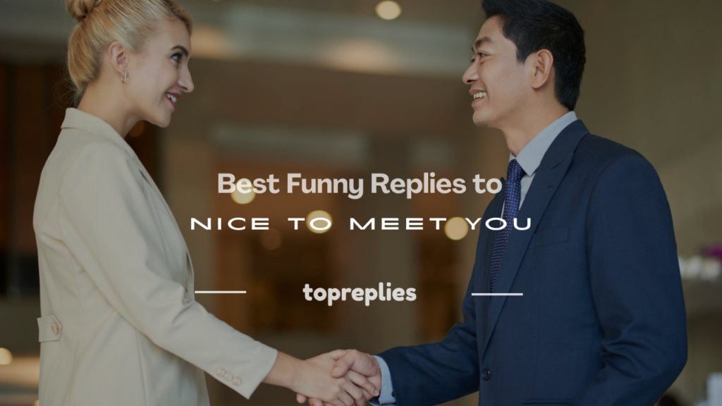 funny reply to nice to meet you